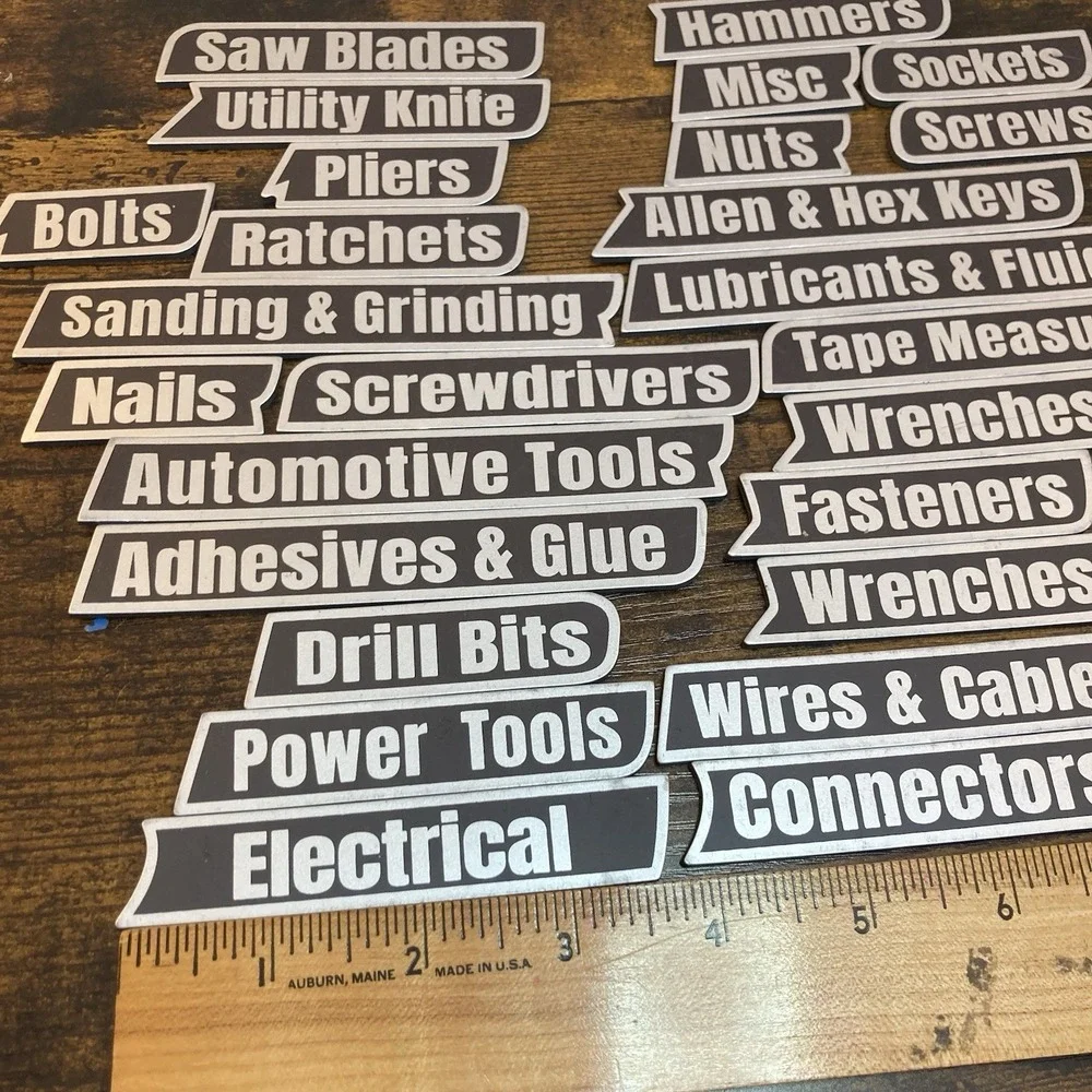 Tool Box Organization Magnetic Labels Chest Organizer‎ 26 Count